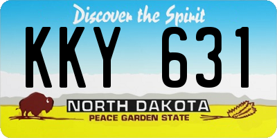 ND license plate KKY631