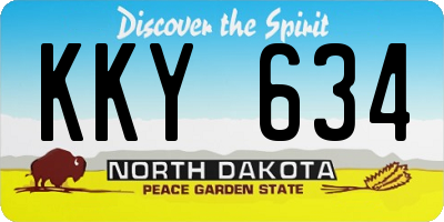 ND license plate KKY634