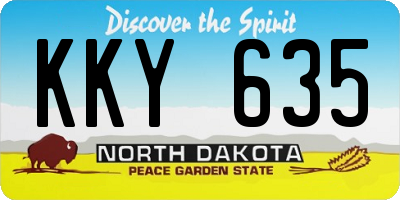 ND license plate KKY635