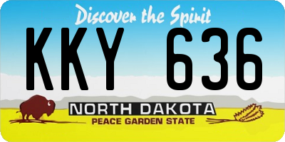 ND license plate KKY636