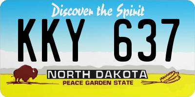 ND license plate KKY637