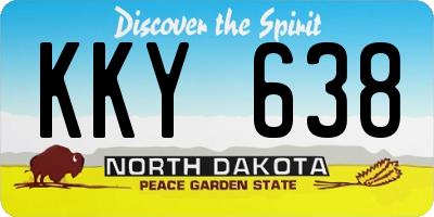 ND license plate KKY638