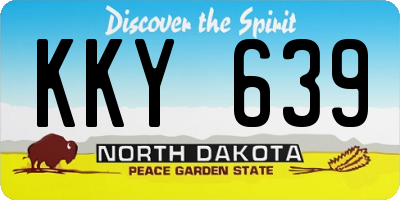 ND license plate KKY639