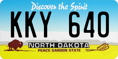 ND license plate KKY640