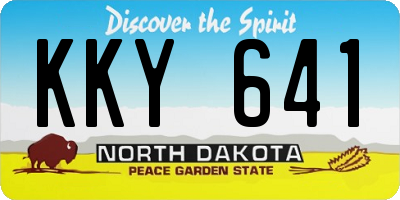 ND license plate KKY641