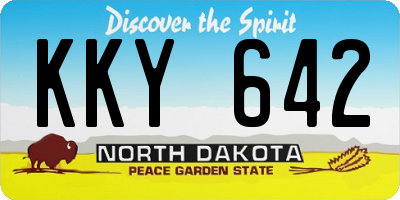 ND license plate KKY642