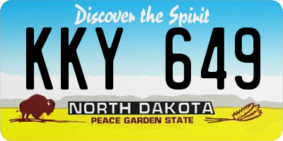 ND license plate KKY649