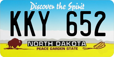 ND license plate KKY652