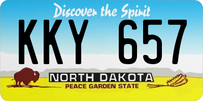 ND license plate KKY657