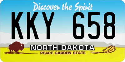 ND license plate KKY658