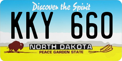 ND license plate KKY660