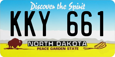 ND license plate KKY661