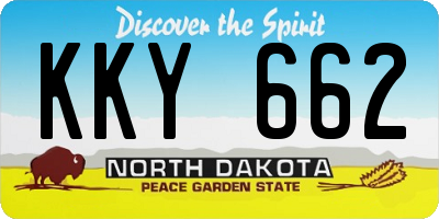 ND license plate KKY662