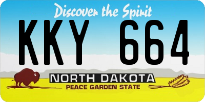 ND license plate KKY664