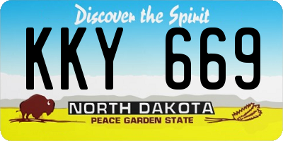 ND license plate KKY669