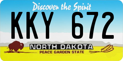 ND license plate KKY672