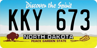 ND license plate KKY673