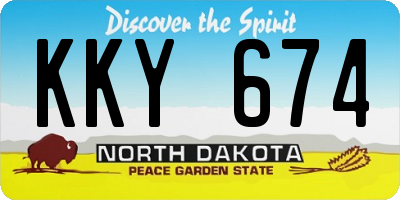 ND license plate KKY674