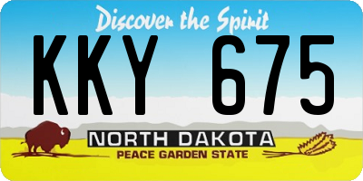 ND license plate KKY675