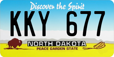 ND license plate KKY677