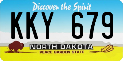 ND license plate KKY679