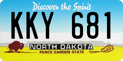 ND license plate KKY681