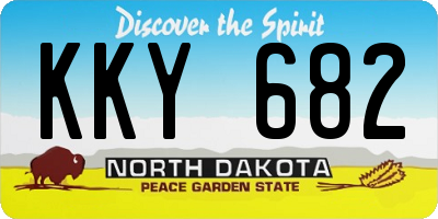 ND license plate KKY682