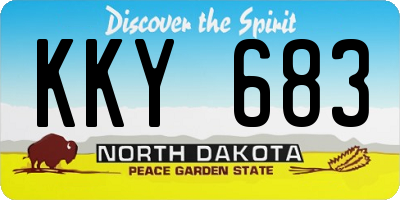 ND license plate KKY683