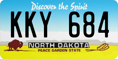 ND license plate KKY684