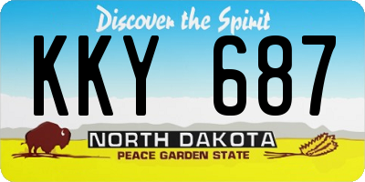 ND license plate KKY687