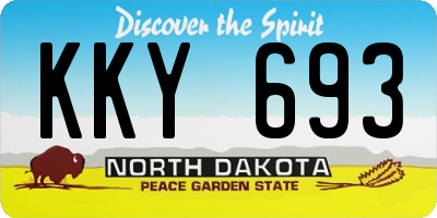 ND license plate KKY693