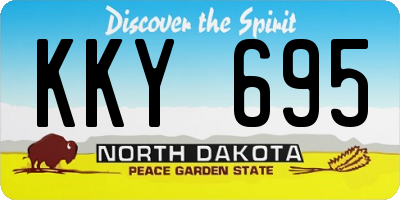 ND license plate KKY695