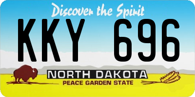 ND license plate KKY696