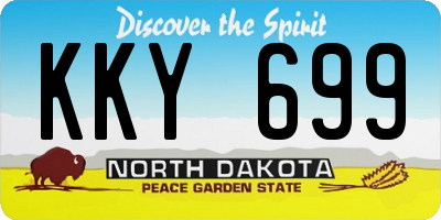 ND license plate KKY699