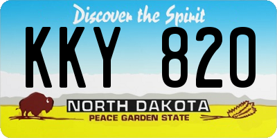 ND license plate KKY820