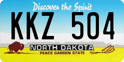 ND license plate KKZ504