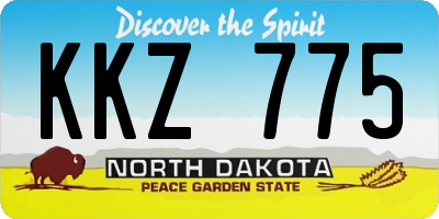 ND license plate KKZ775