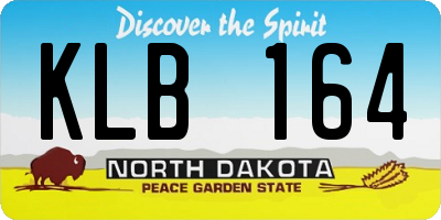 ND license plate KLB164