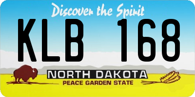 ND license plate KLB168