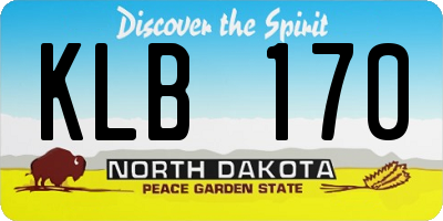 ND license plate KLB170