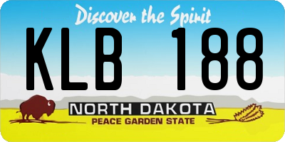 ND license plate KLB188