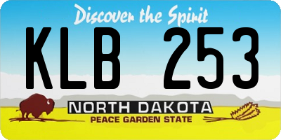 ND license plate KLB253