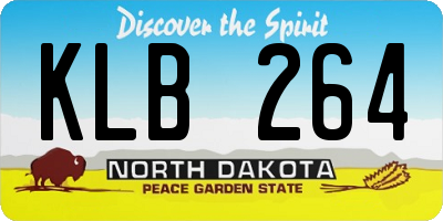 ND license plate KLB264