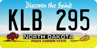 ND license plate KLB295