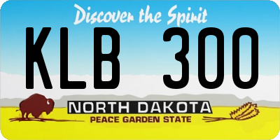 ND license plate KLB300