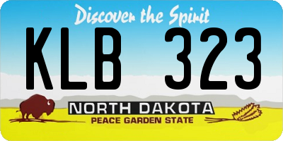 ND license plate KLB323