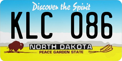 ND license plate KLC086