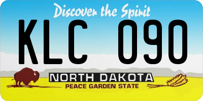 ND license plate KLC090