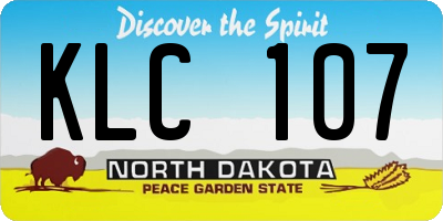 ND license plate KLC107