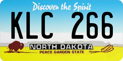 ND license plate KLC266